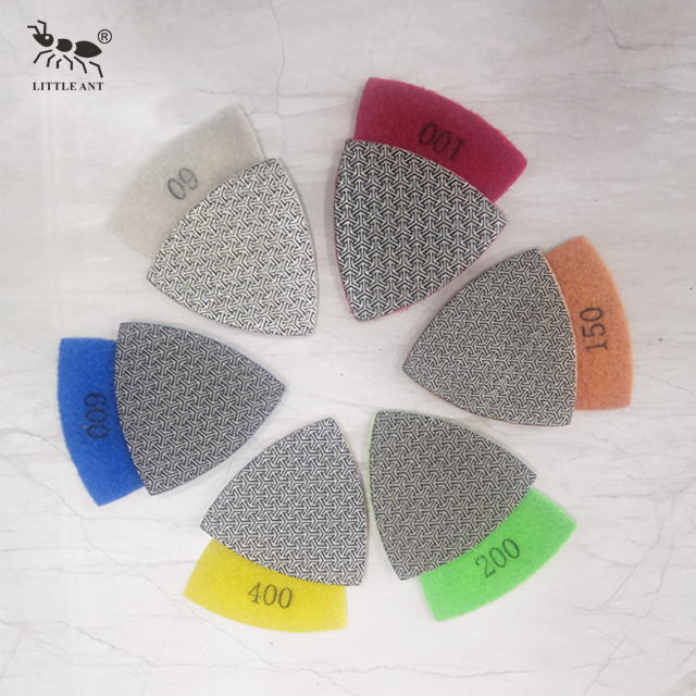 Best Selle Rtrilateral Dry Polishing Pad Less Dust for Concrete Stone 